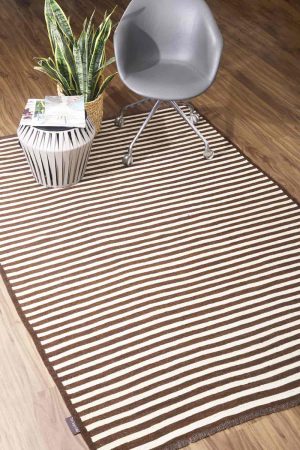 Brown and Beige handcrafted Kilim Rugs made from Wool by Carpet Cellar