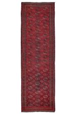 Antique Bukhara Runner - Crimson Red