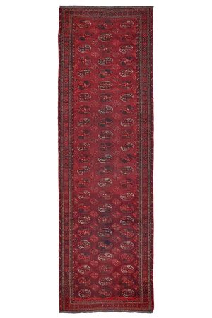 Antique Bukhara Runner - Crimson Red