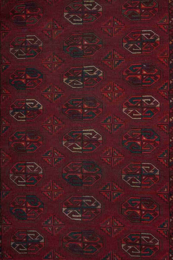 Antique Bukhara Runner - Crimson Red