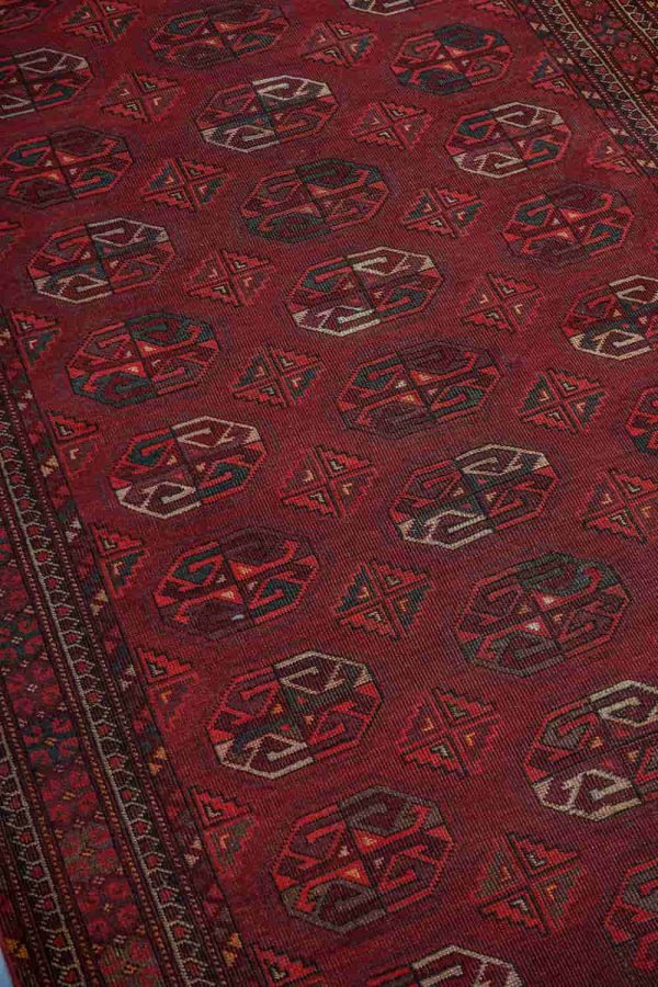 Antique Bukhara Runner - Crimson Red