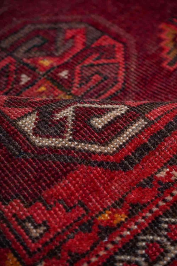Antique Bukhara Runner - Crimson Red