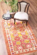 Antique Caucasian Kazak - Yellow Scorpions