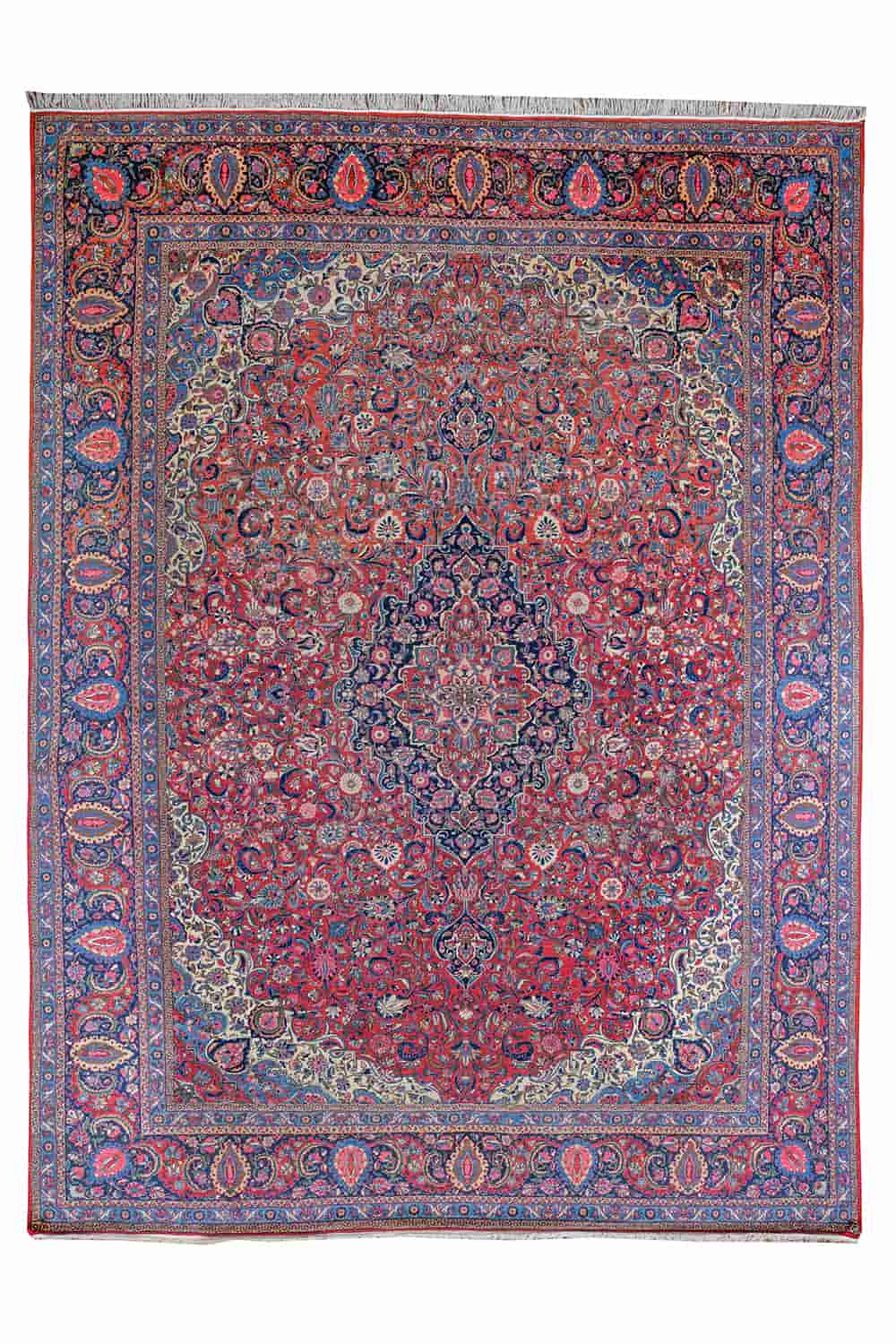 Antique Dabeer Kashan – Barn Red