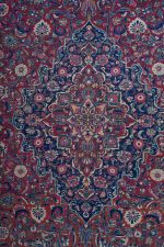 Antique Dabeer Kashan - Barn Red