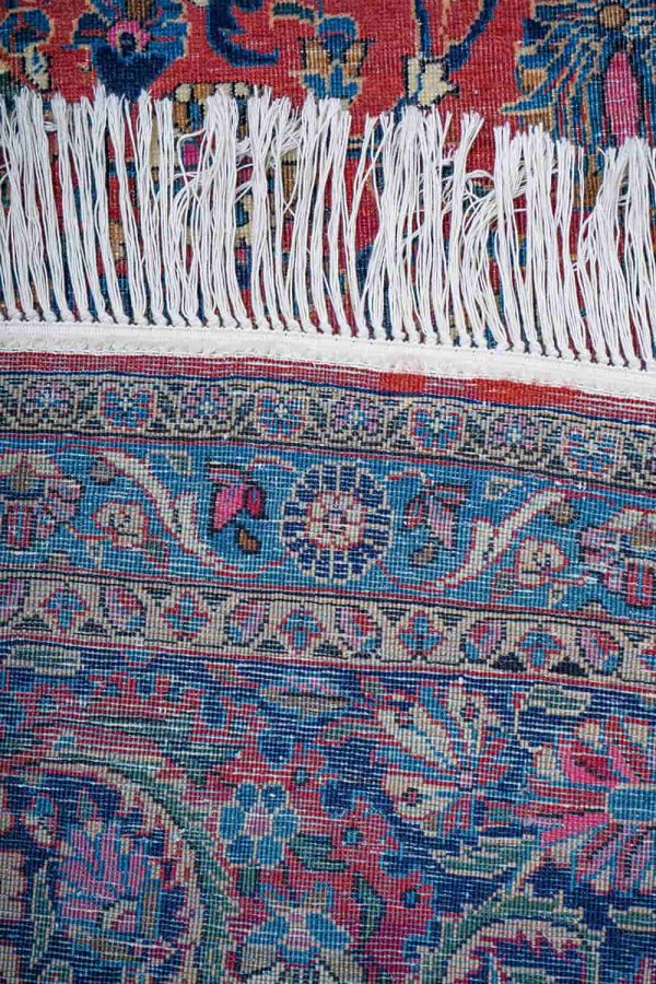 Antique Dabeer Kashan - Barn Red