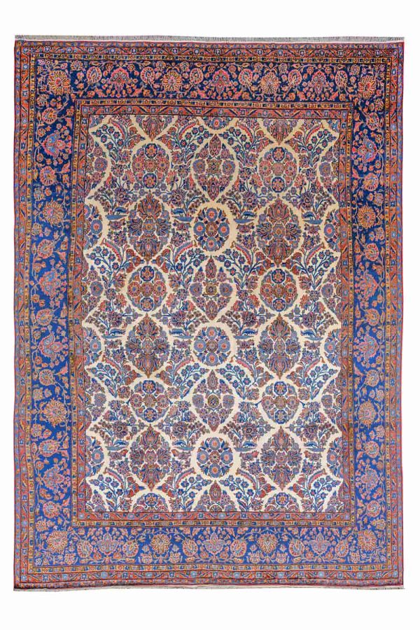 Antique Dabeer Kashan - Floral Motifs