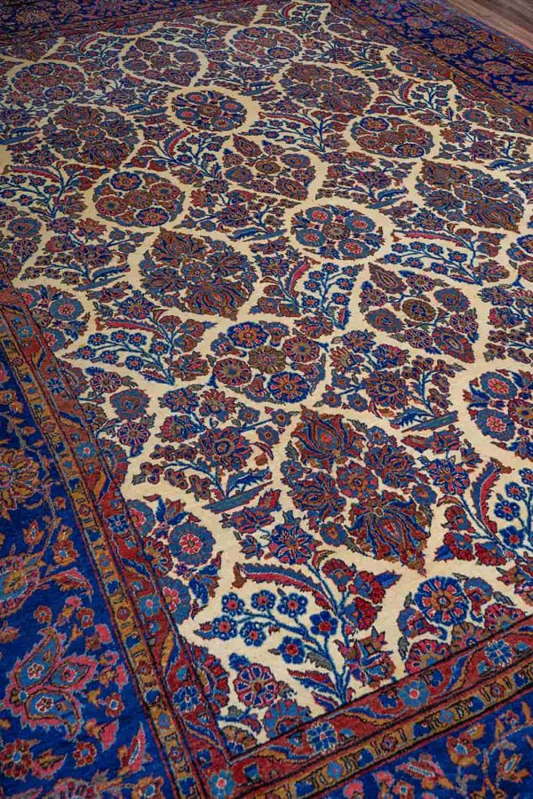 Antique Dabeer Kashan - Floral Motifs