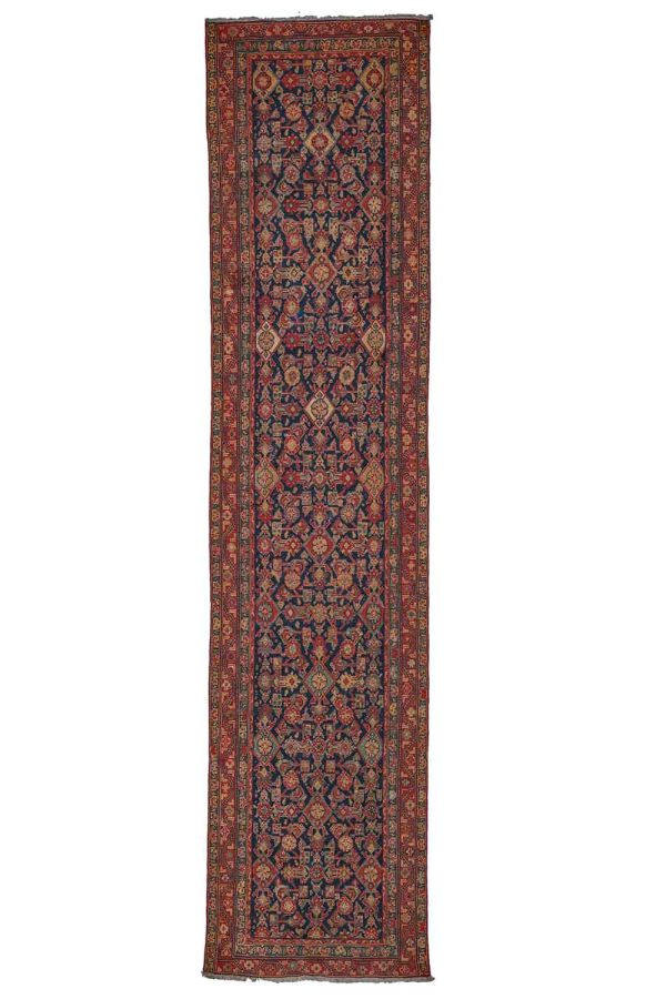 Antique Hamadan Runner - Lattice