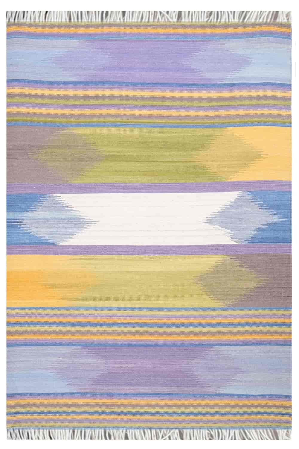 Ikat Indian Flatweave Rug – Color Centric
