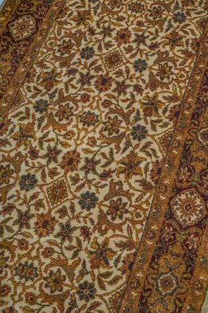 Mustard and Beige handcrafted Timeless Antique Rugs made from Wool by Carpet Cellar