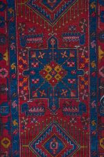Antique Kazak Runner-Ornate Red
