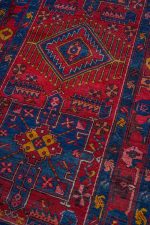 Antique Kazak Runner-Ornate Red