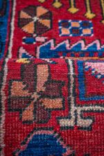 Antique Kazak Runner-Ornate Red