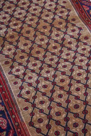 Light Brown and Red handcrafted Vintage Carpets made from Wool by Carpet Cellar