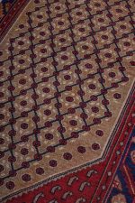 Vintage Kurdish Kazak Runner - Evil Eye Lattice