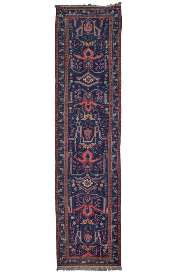 Antique Kurdish Runner - Lotus Pair