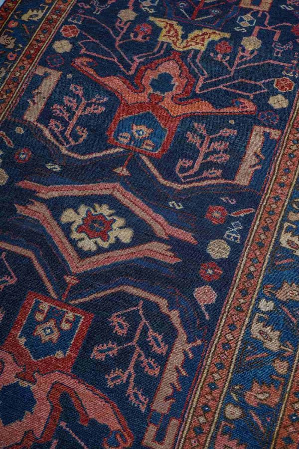 Antique Kurdish Runner - Lotus Pair