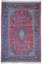 Vintage Kurk Kashan - Madder Red