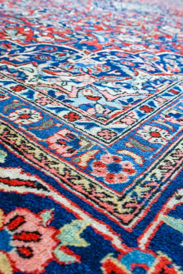 Vintage Kurk Kashan - Madder Red