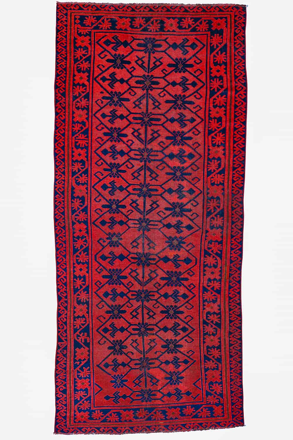 Antique Kyrgyz Kashgar Runner – Spider Web