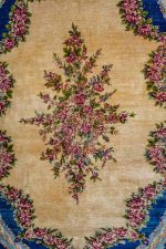 Antique Laver Kerman Aubusson - European