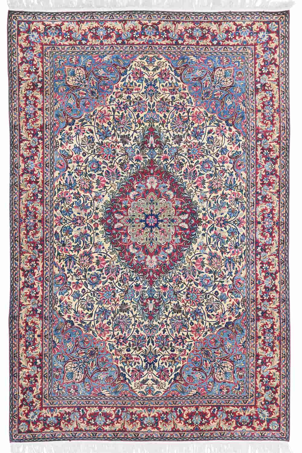 Antique Laver Kerman – Floral Drape