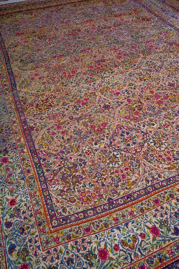 Antique Laver Kerman - Intensely Floral