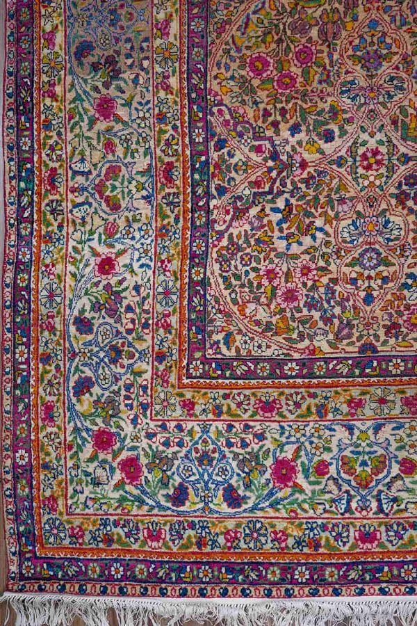Antique Laver Kerman - Intensely Floral