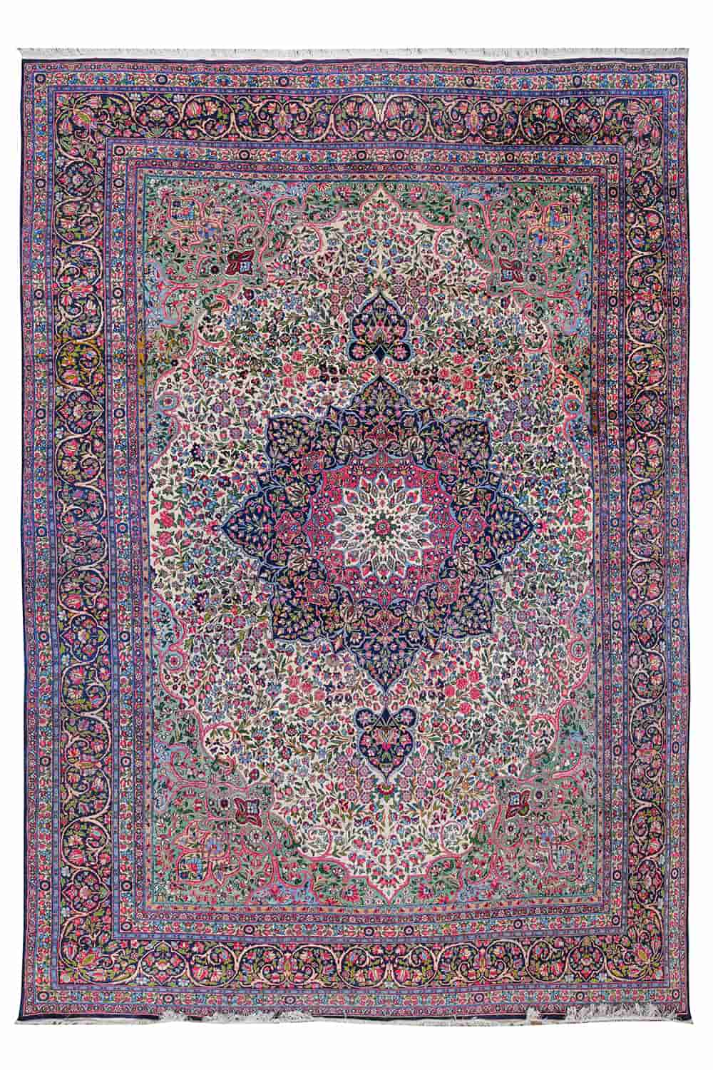 Antique Laver Kerman – Star Medallion
