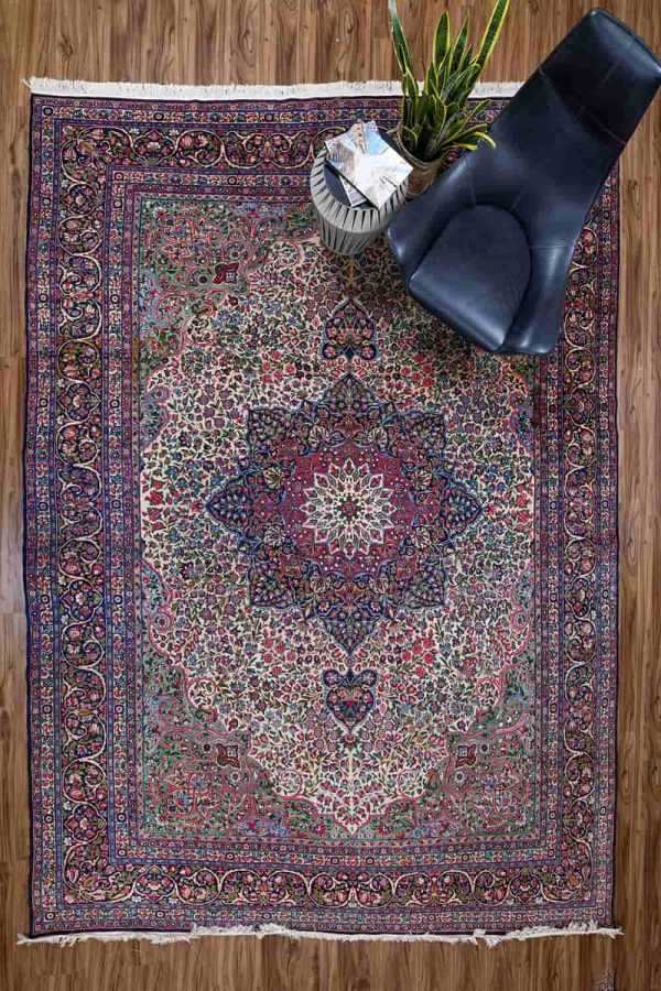 Antique Laver Kerman - Star Medallion