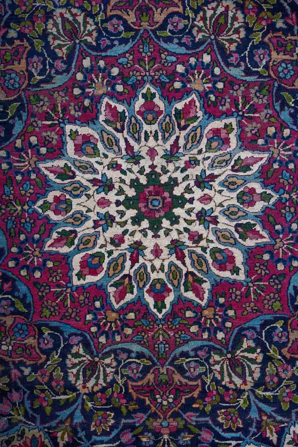 Antique Laver Kerman - Star Medallion