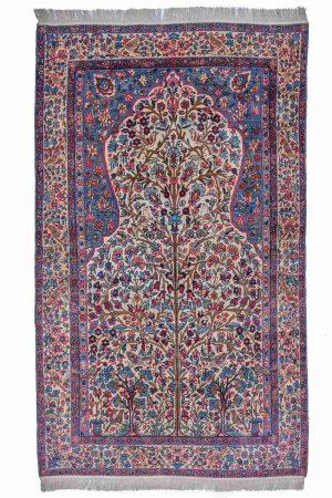 Antique Laver Kerman Tree Of Life - Cerise