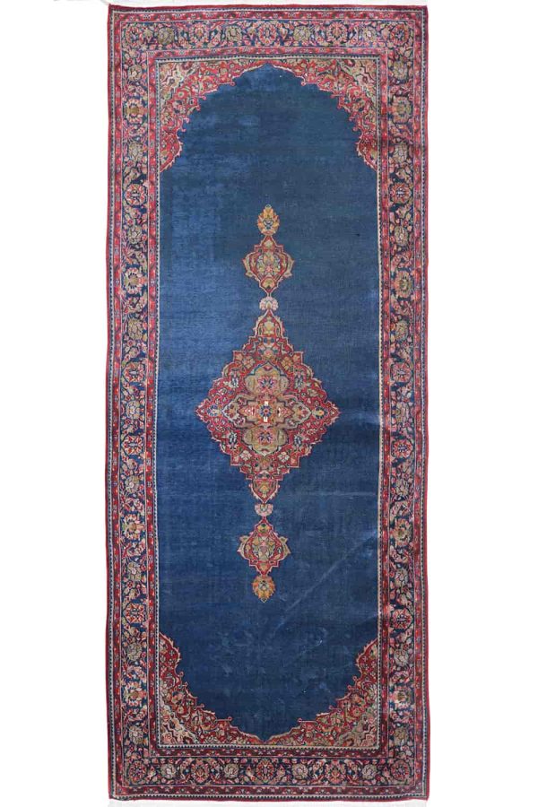 Vintage Maharaja Kashmir Runner - Cobalt Blue