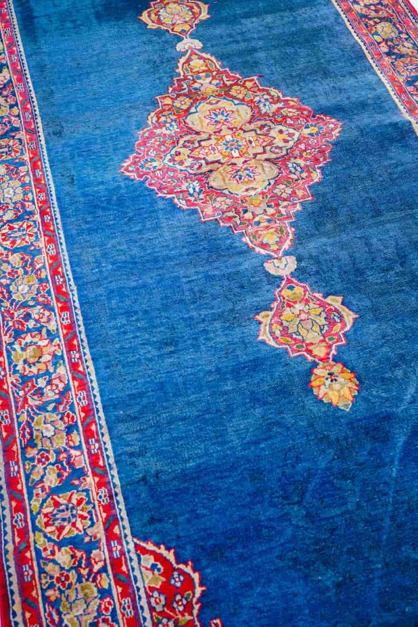 Vintage Maharaja Kashmir Runner - Cobalt Blue