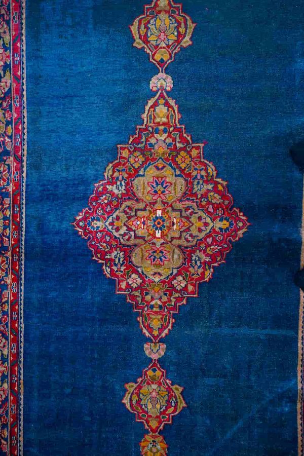 Vintage Maharaja Kashmir Runner - Cobalt Blue