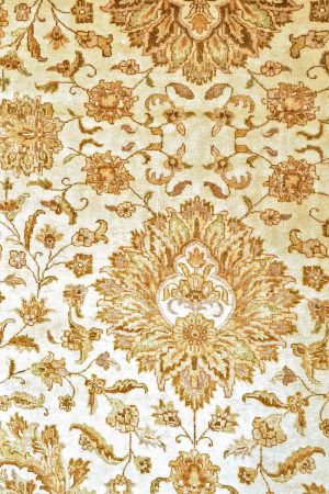 Beige and Light Brown handcrafted Antique Persian Carpets made from Wool by Carpet Cellar