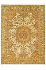 Mughal Revival Tabriz - Mustard Medallion