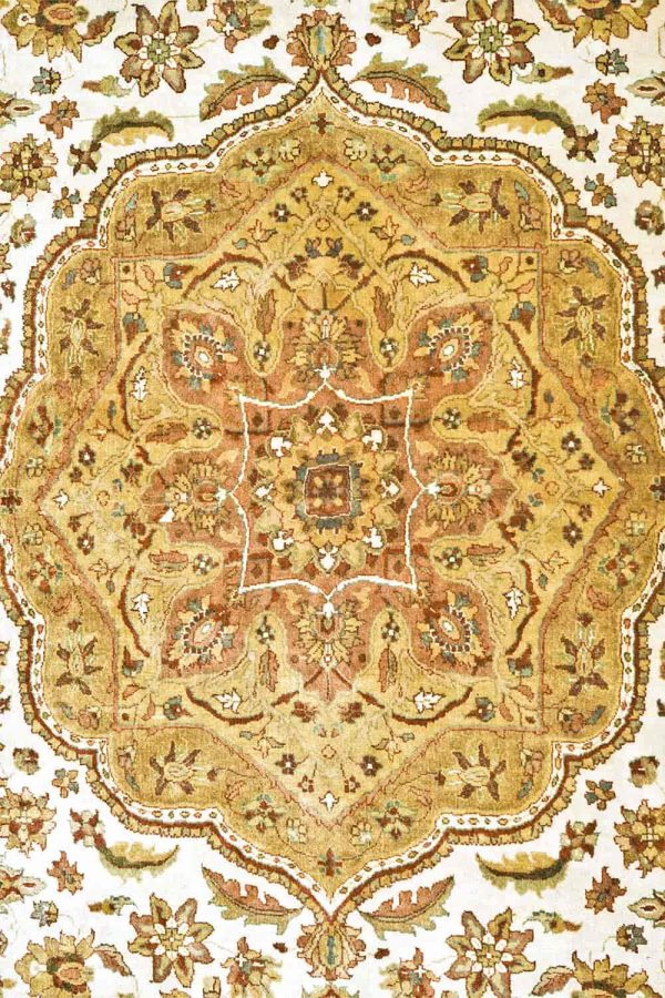 Mughal Revival Tabriz - Mustard Medallion