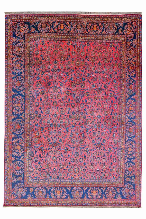 Antique Pashmina Kashan - Indian Rose