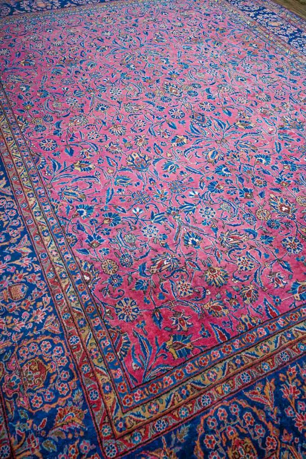 Antique Pashmina Kashan - Indian Rose