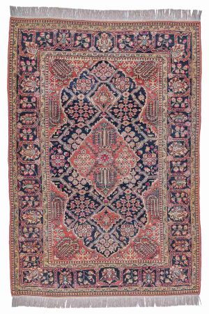 Antique Persian Joshagan - Floral Diamonds