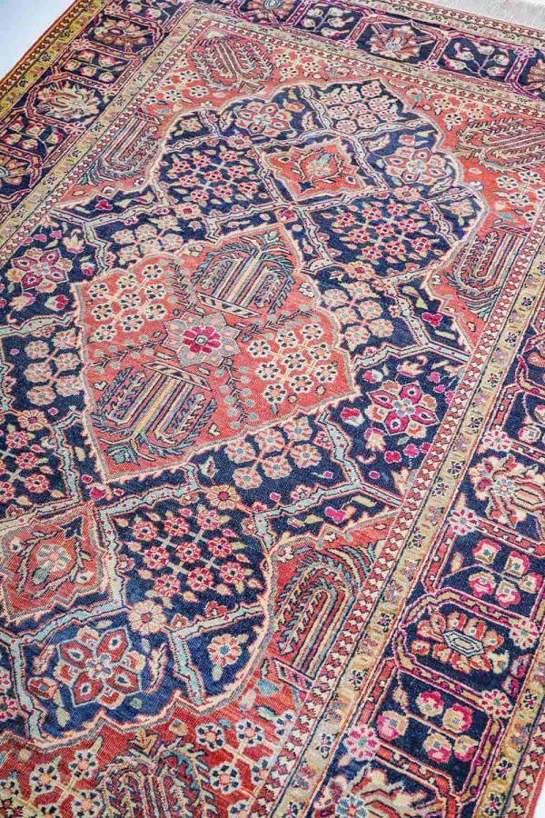 Antique Persian Joshagan - Floral Diamonds