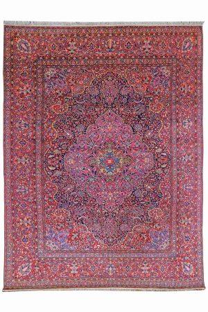 Antique Persian Kashan - Concentric Flowers