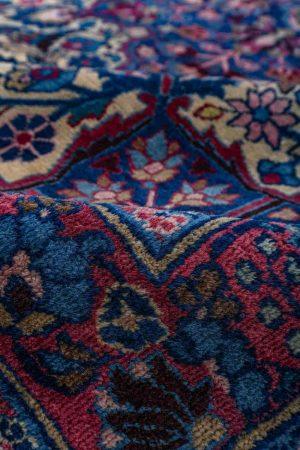 Dark Blue and handcrafted Antique Persian Carpets made from Wool by Carpet Cellar