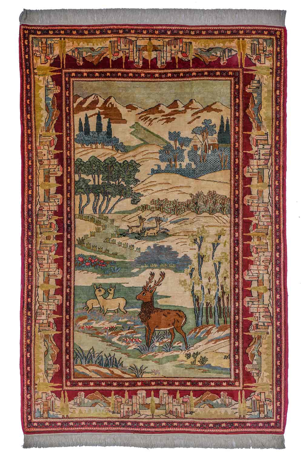 Antique Royal Kurk Laver Kerman – Hunting Scene