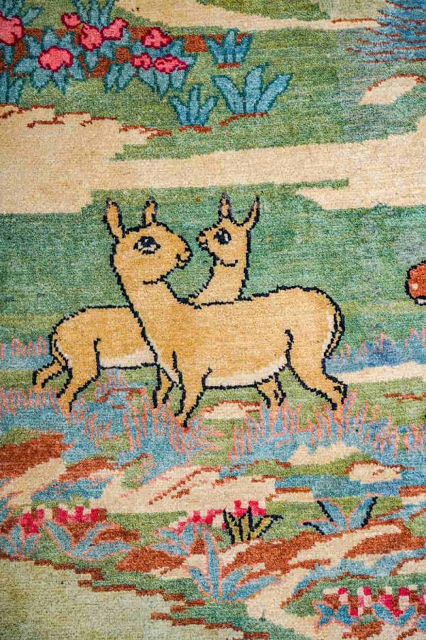 Antique Royal Kurk Laver Kerman - Hunting Scene