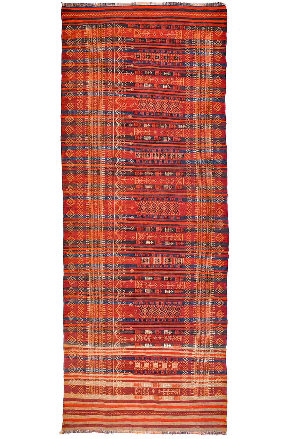 Vintage Tribal Balouch Kilim – Tangerine