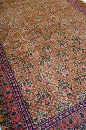 Light Pink and Light Brown handcrafted Vintage Carpets made from Wool by Carpet Cellar