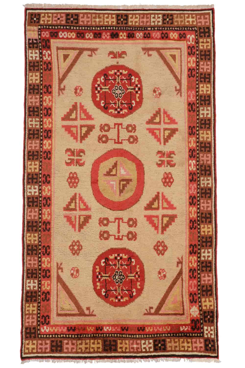 Antique Uzbek Khotan Samarkand – Beige